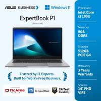 Gambar Asus ExpertBook P1 P1403CVA-S63852WS Core 3-100U 8GB 512GB 14" FHD Wi11 +OHS+M365 dari Plaza IT Store Kota Medan 2 Tokopedia