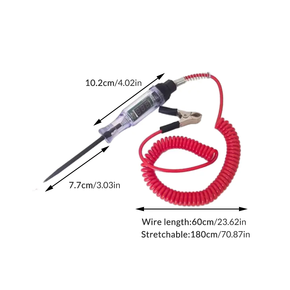 Digital Voltage Circuit Tester – 6V/12V/24V – With LCD Display – For Cars, Trucks, ATVs