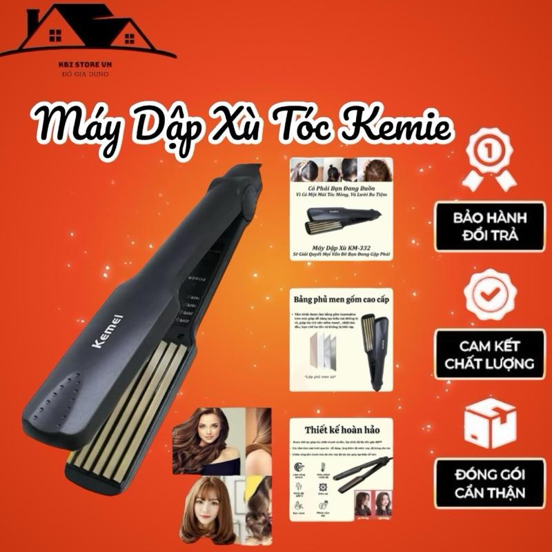 Máy Bấm Phồng Chân Tóc Kemei, Máy Dập Xù Có 4 Mức Chỉnh Nhiệt, An Toàn Tóc Tránh Hư Tổn máy  uốn  tóc  gali máy  dập  phồng  chân  tóc