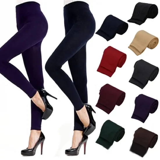 deransteh-Lady Women Winter Warm Skinny Slim Leggings Stretch Pants Thick Footless Tights
