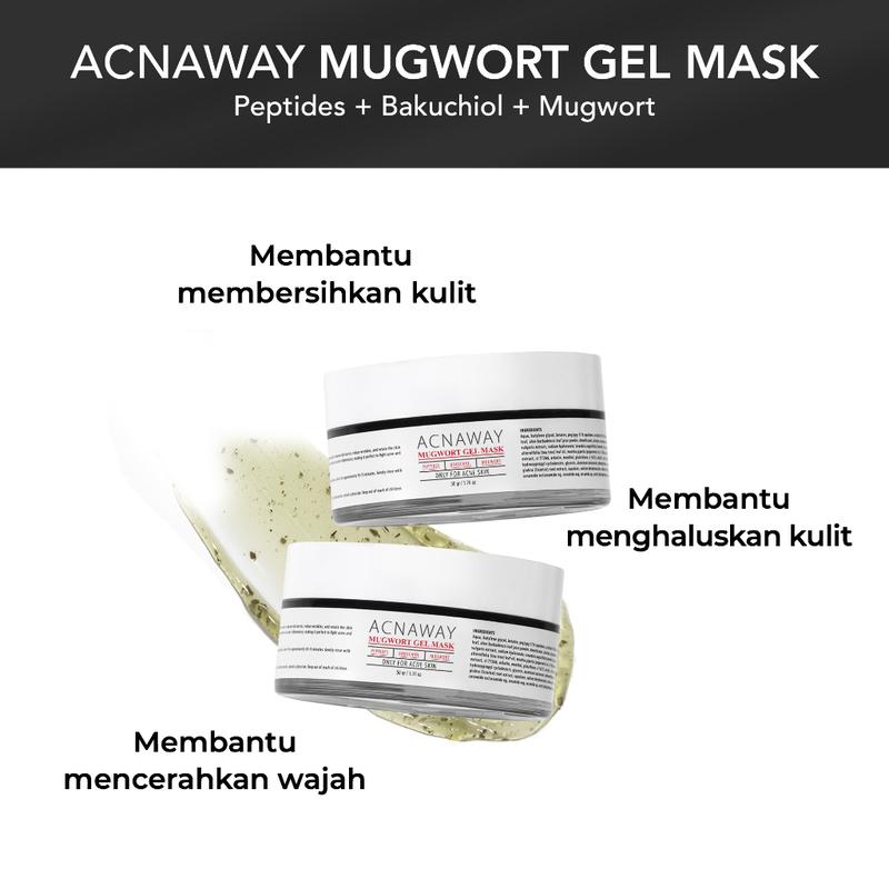ACNAWAY Bundle Acne Kill Kit 3 in 1 - Mugwort Moisturizer + Mugwort Gel Mask + Stubborn Cream 1