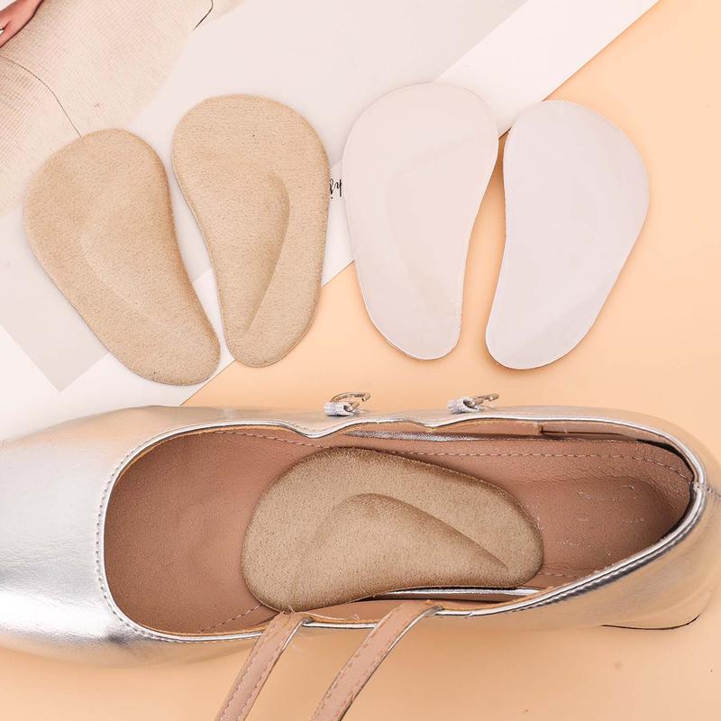 Product Introduction of Insole Separuh, 1 / 2 / 3 / 4 Pasang, Penggunaan Jangka Panjang, Mudah, Bernafas, Elastik, Bantal Kasut, Insole Sokongan Kaki Rata 16