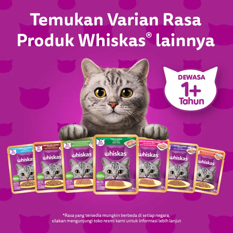 Whiskas Makanan Kucing Basah Pouch 80 gr - Isi 7 whiskas 7