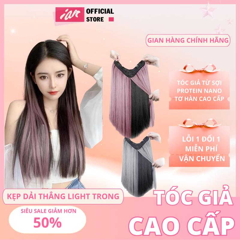 Tóc Giả Kẹp Highlight Cao Cấp Độ Dài 50cm Women