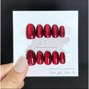 Kuku Palsu, Mata Kucing, Warna Pepejal, Ultra-Pendek, Rekaan, Buatan Tangan, Cantik dan Tahan Lama Nail Art Polish