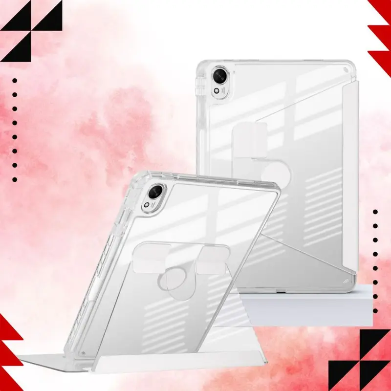 LEVINO Crystal Clear Degree 360 Rotate Crystal Case For Matepad Huawei 10.4 SE 11 INCH 2024 AIR11.5/11.5 23 PRO 11 PRO 10.8 HW 11.5"S 2024 Transparan Acrylic 1