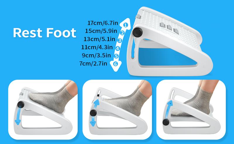 Product Introduction of 🚚SG Seller🚚Ergonomic Foot Stool 180° Swing Massage Roller Rest Stool Under Office Desk Anti-slip Antibacterial Massage Foot Stool Foot Stool Foot Stool Foot Massage Stool 12