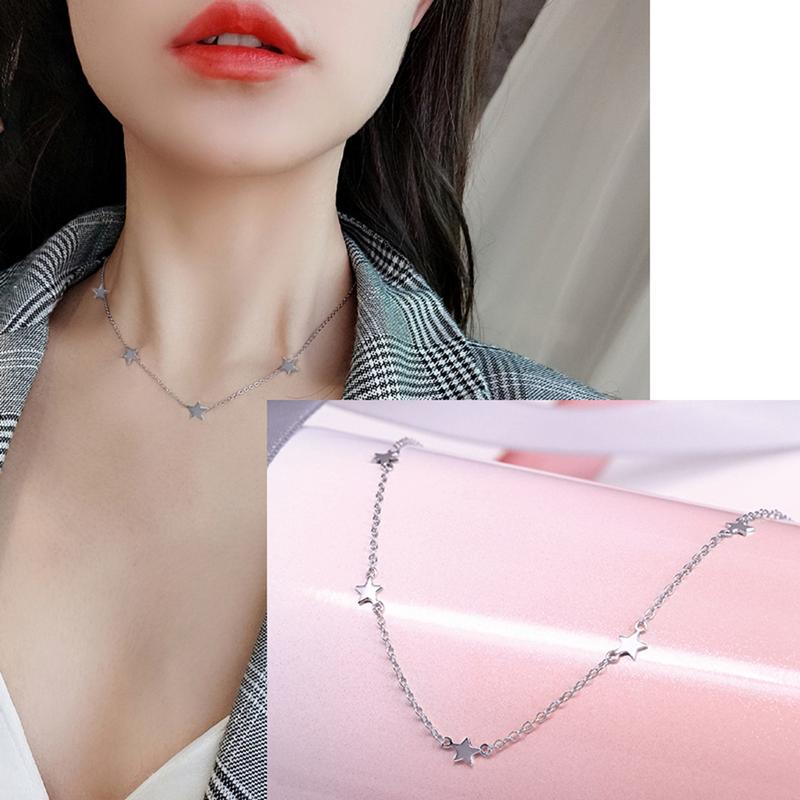 Product Introduction of AIDE 925 Sterling Silver Stacking Choker Chain Women Dainty Flower Zircon Necklace Geometry Korean Clavicle Neck Jewelry Gifts 14