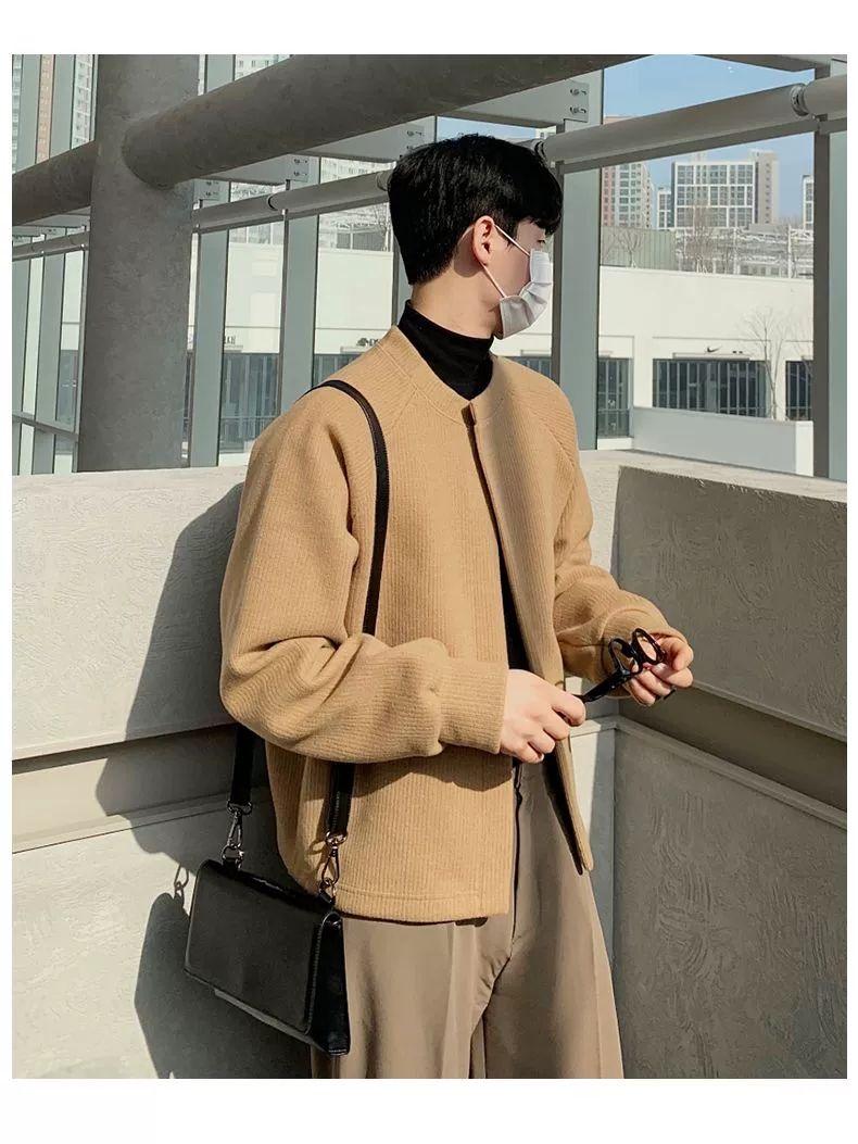 Product Introduction of Áo Khoác Cardigan, Màu Trơn Cổ Tròn, Dành Cho Nam Giới, Thời Trang Hợp Xu hướng Xu Hướng Mới 2024 Mùa Thu Và Mùa Đông, Phong Cách Joker, Dáng Rộng Vừa Vặn, Ngoại Cỡ, Đồ Len 7