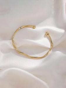 Brazalete minimalista, ajustable y abierto para mujeres y niñas, joyería de moda para fiestas, decoración diaria de ropa, joyería comodín y exquisita para regalo de cumpleaños