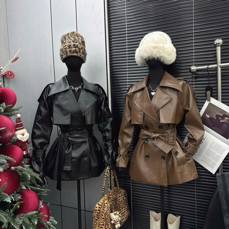 ￼Áo Manto Da Bóng Tay Dài Bồng Phong Cách Cá Tính Sang Trọng Thời Thượng TM04 - TagMe Jacket Kem Top Đỏ 3