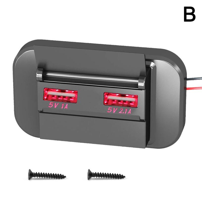 Product Introduction of Car 5V/1A 5V/1.5A PD 2 USB Port Fast Charger Socket Power Charge Outlet Panel D0J8 57