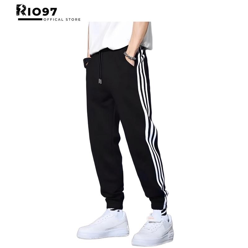 Quần Jogger Thể Thao Nam Nữ 3 Sọc Bo Thun Poly  Sport Tập Thể Dục Tập Gym quầnthểdục 3sọc