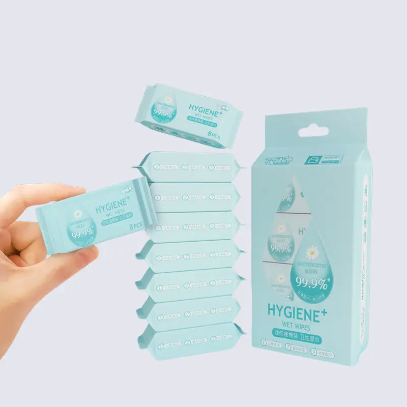 1 Bịch khăn giấy ướt mini 80 tờ THUDO không cồn an toàn mọi loại da tiện lợi dễ dàng mang theo 7