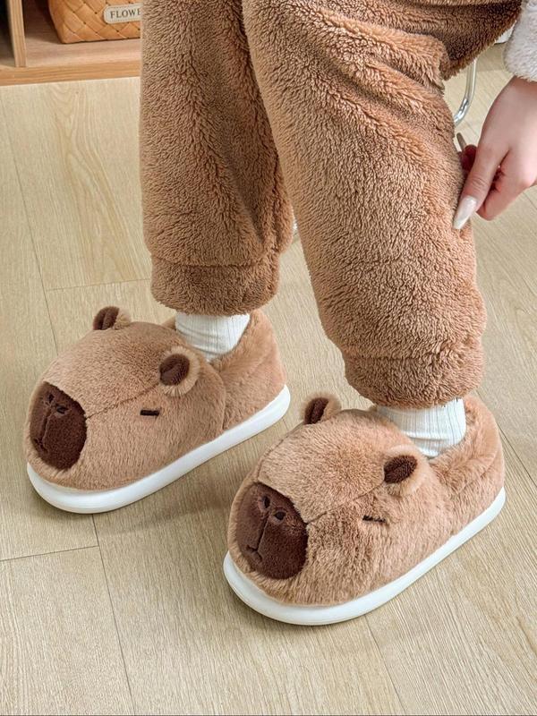 Men's Cute Cartoon Design Plush Slippers, Casual Soft Comfortable Home Slippers, Warm Slippers for Indoor & Outdoor Use for Winter, Footwear 3
