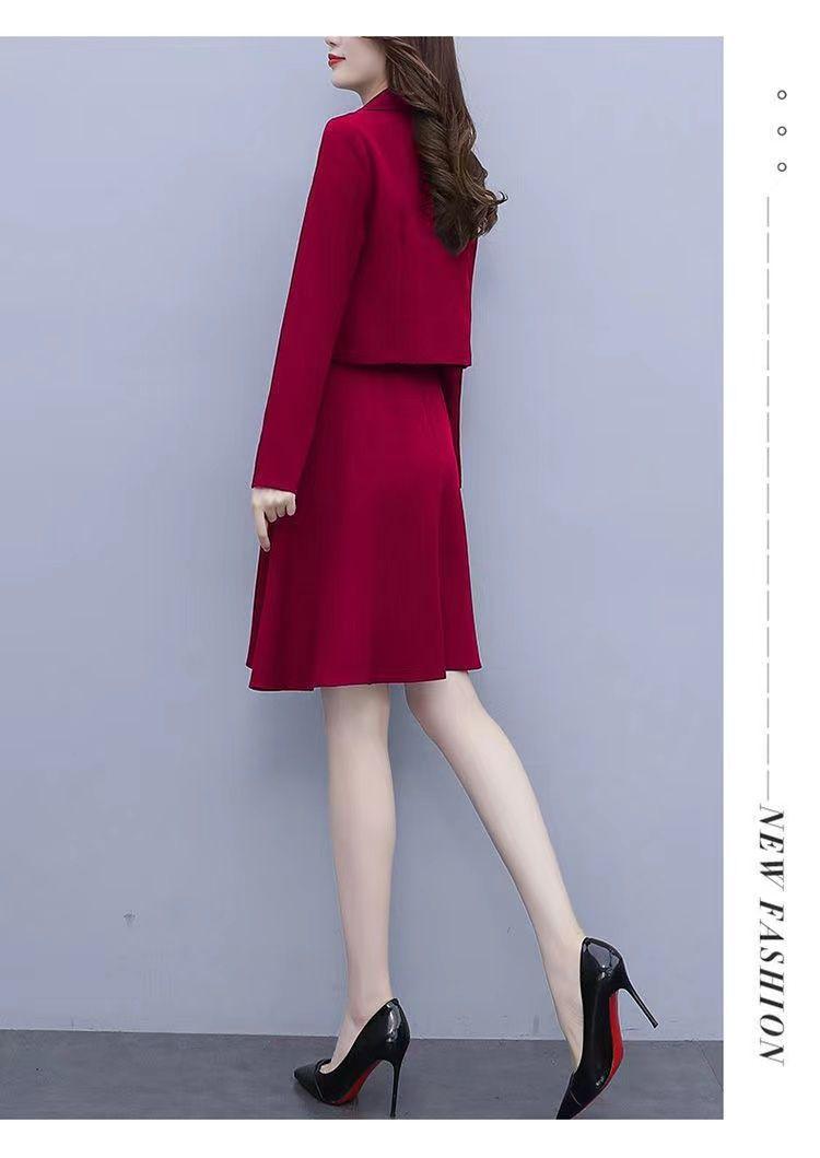 Product Introduction of Quần Áo Nữ Ngoại Cỡ Bộ Đồ Thời Trang, Bộ Sưu Tập Mới Mùa Xuân Và Mùa Thu 2024, Thích Hợp Cho Cô Gái Béo, Bó Sát, Giấu Bụng, Bộ Đồ Hai Mảnh, Áo Khoác Và Váy 7