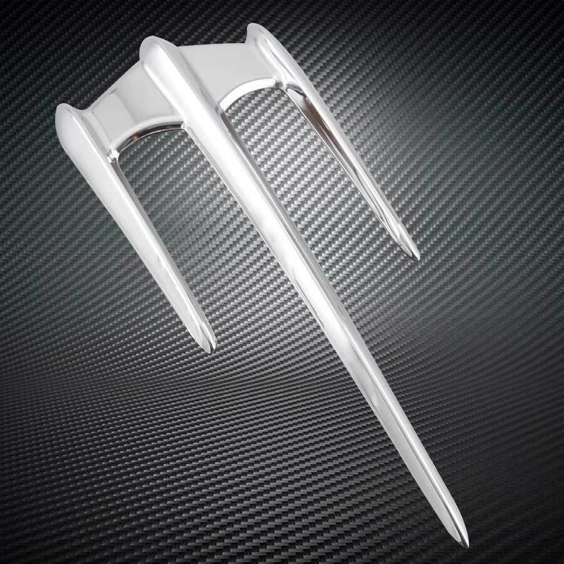 Motorcycle ABS Front Fender Lid Trim Mudguard Tip Accent For Yamaha XVS650/1100/1300 V-Star, XV1600/1700 Road Star, XV1900 Stratoliner/Roadliner; Honda VTX 1300/1800, Goldwing GL1800 F6B 3