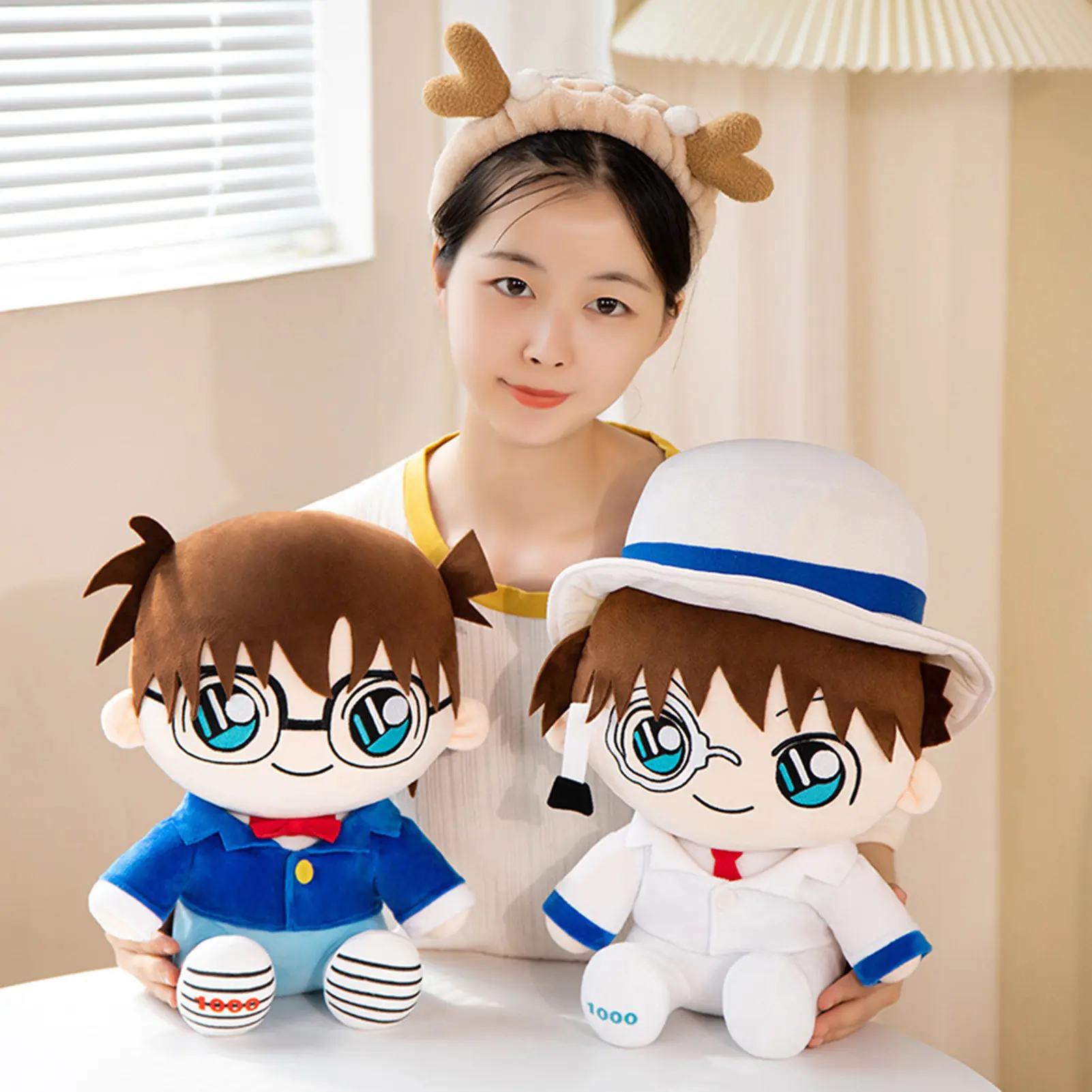 Đồ Chơi Nhồi Bông Anime, Búp Bê Đồng Phục Dễ Thương, Đồ Chơi Nhồi Bông Gối Ném Mềm, Đồ Trang Trí, Đồ Chơi Búp Bê Nhồi Bông Kaito Kidd Thám Tử Conan Hoạt Hình Sưu Tập, Quà Sinh Nhật, wrneruli