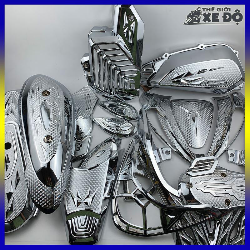 Phụ kiện trang trí ốp Sh mode 2020 - 2021 - 2022 - 2023 - 2024 xi mạ crom, đồ chơi ốp inox xe Sh mode