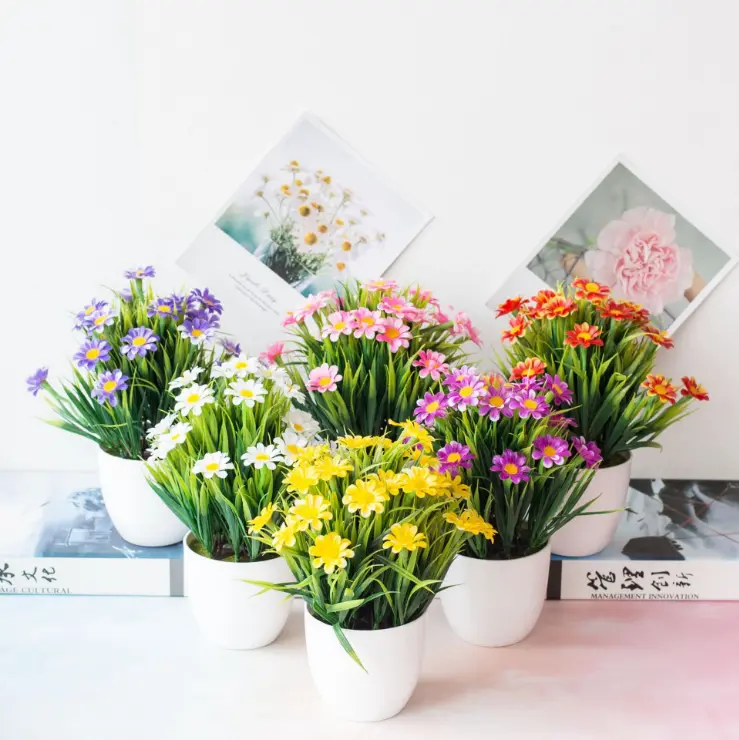 Chậu hoa thủy tiên(kèm chậu) 27cm xinh xắn dễ thương trang trí nhà cửa, nhà hàng, quán café-Hoa giả