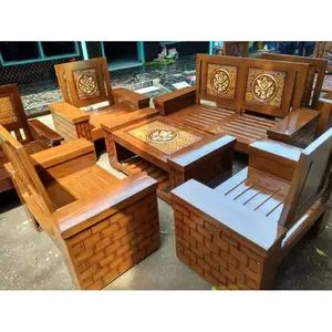 Kursi Tamu Minimalis/Kursi Ruang Tamu Kayu Jati BoxUkirJepara Set Chairs Mebel Furniture