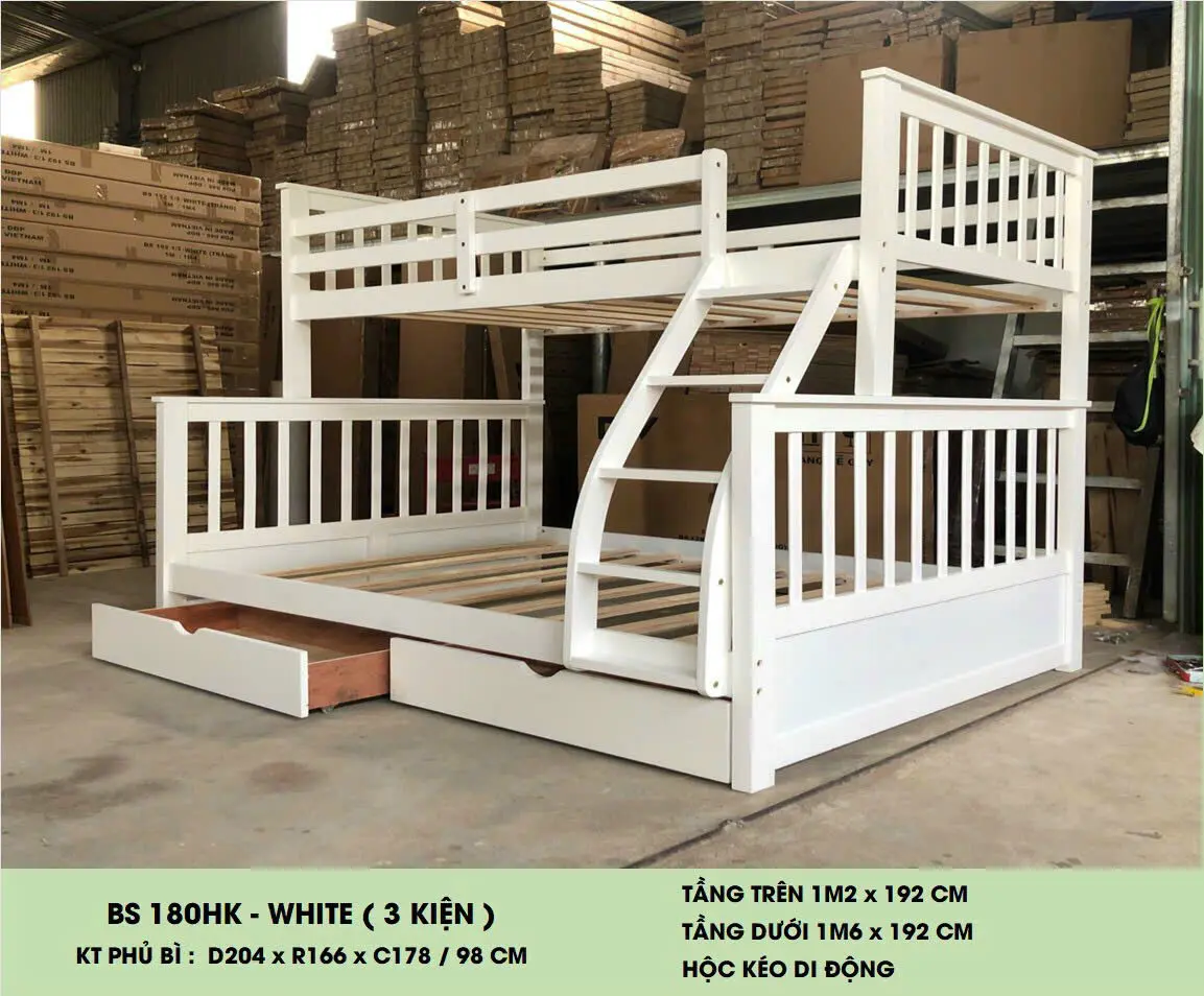 Giường 2 Tầng K.Bed 128 ( Gỗ Tự Nhiên)