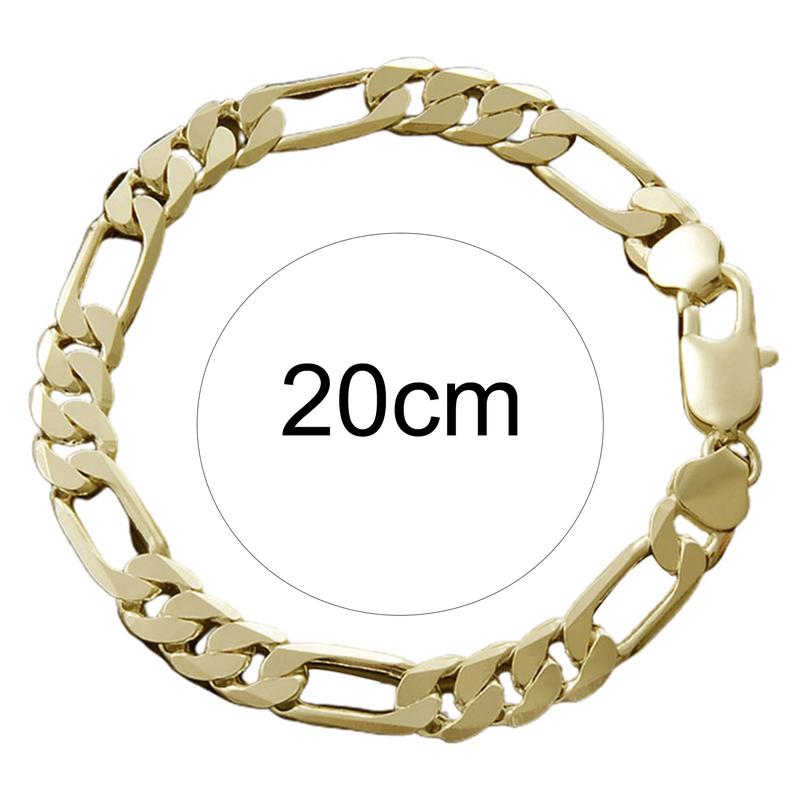 Product Introduction of Men Bracelet Chain Hip Hop Jewelry Electroplating Bright Luster Bangle Birthday Gifts 0