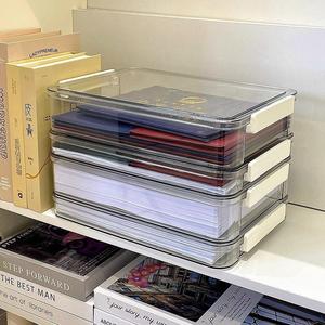 Penyusun Penyimpanan Kertas Peperiksaan, Kapasiti Besar, Plastik Lutsinar, Sesuai untuk Isi Rumah, Daftar, Sijil Graduasi Sekolah Menengah Rendah, Kotak Penyimpanan Fail A4 Stationery Office Desk laci kotak & tong penyimpanan