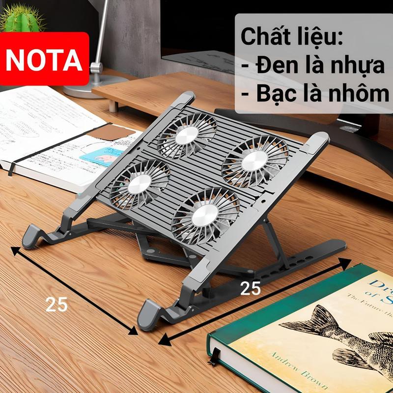 CÓ SẴN Kệ LAPTOP MACBOOK kệ Tản Nhiệt Chất Lượng có Quạt USB LED Chạy Mạnh Êm kê laptop đế tản nhiệt laptop