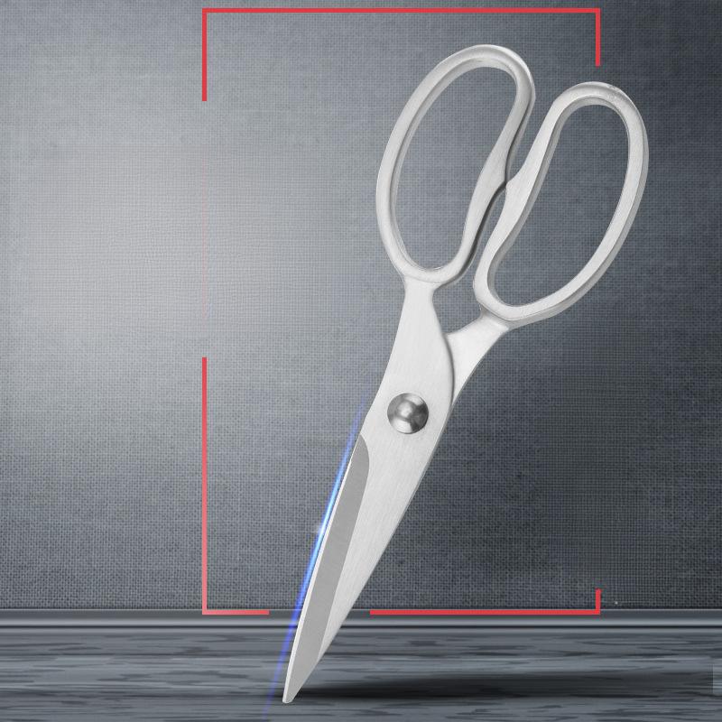 Product Introduction of Stainless steel chicken bone scissors All-steel scissors Household kitchen multi-purpose strong scissors All-steel integrated scissors 1