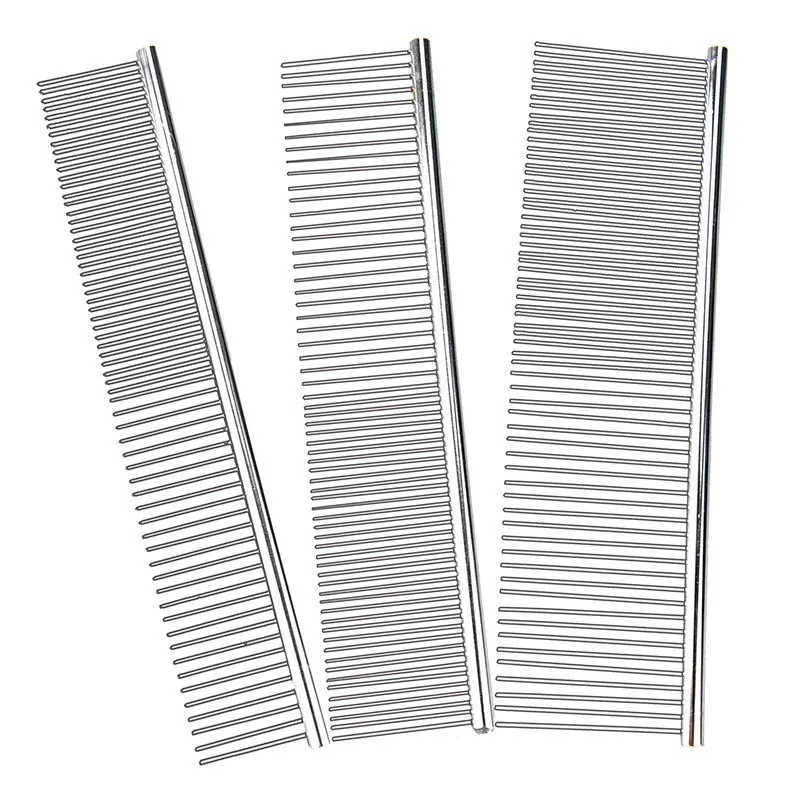 Lược chải lông chó mèo - Lược inox 2 đầu gỡ rối chải lông chó