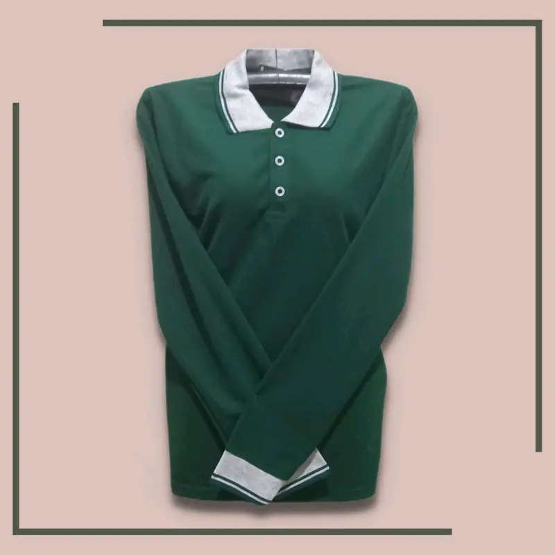 kaos berkerah lengan panjang kaos polos seragaman kaos lengan panjang 2