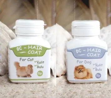 DC HAIR COAT VITAMIN BULU  UNTUK KUCING ANJING / vitamin kucing/ BTM