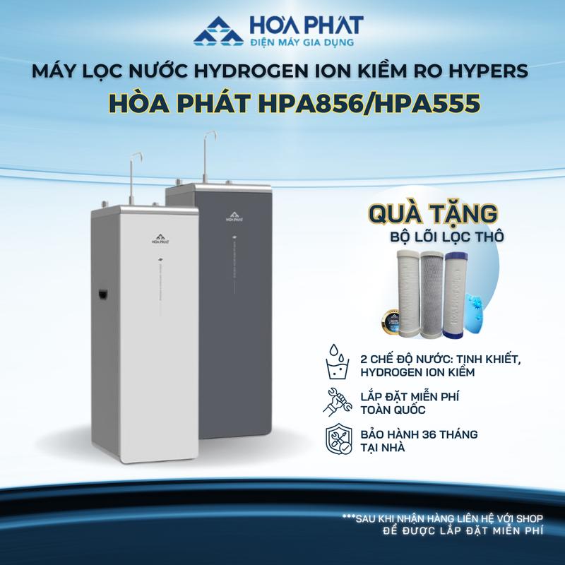 [Tặng bộ lõi lọc thô] Máy lọc nước tủ đứng RO Hoà Phát HPR516 I Hydrogen ion kiềm RO HyperS HPA856/HPA855, Bảo hành chính hãng 36 tháng