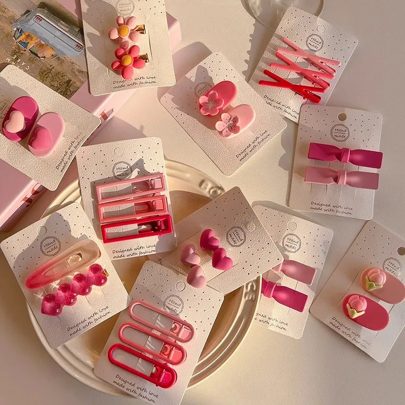 Dopamine Cute Hair Clips for Women Forehead Bangs Clips Hair Accessories 2025 New Hair Clips Hairpins Side Clips