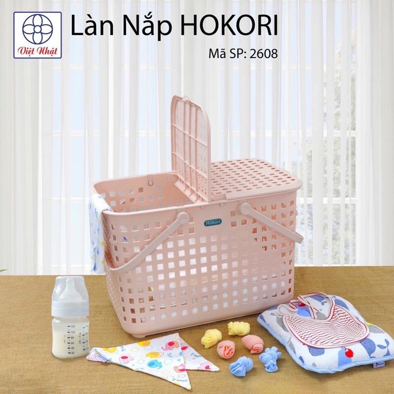 Làn đi sinh cỡ đại Hokori có nắp đậy và quai xách tiện lợi, Giỏ đi sinh đựng đồ cho bé 3