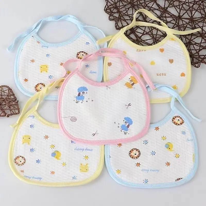 Baby Infant Saliva Pure Cotton Absorbent Bib Drool Baby Feeding Bib Breathable Child Bib Neck Scarf