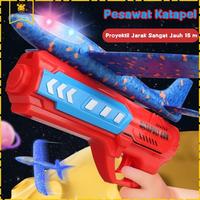 Gambar Gstar Mainan Anak Katapult Pesawat Plastik Usia 3 Tahun Keatas Alat Peluncur Pesawat Terbang Ber Cahaya dengan Dua Cara Bermain (Peluncuran & Lemparan), Jangkauan Jauh 20 Meter, Mainan Luar Ruangan & Hadiah Kreatif - Biru No Led dari Gstar Toys Online Mall Kab. Tangerang 1 Tokopedia