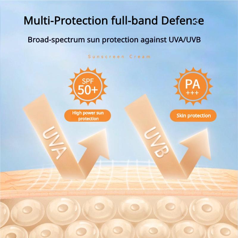 Kem Chống Nắng Làm Trắng, SPF50 + +, Chống Tia Cực Tím, Mùi Cam, Dùng Cho Mặt Và Cơ Thể, Tươi Mới, Chống Nắng Công Suất Cao, Kem Dưỡng Da Khuôn khô không chứa paraben 5