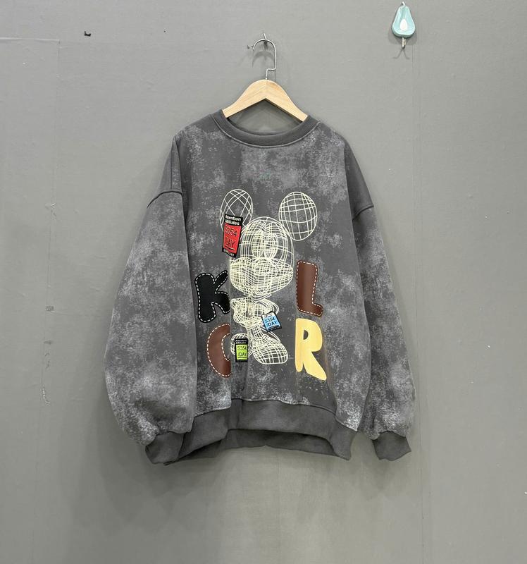 Áo nỉ sweater nỉ tàu loang lót nhung cáo chuột mickay (hàng hót)