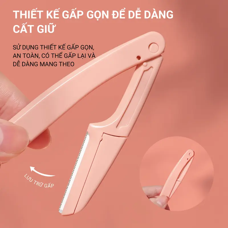 Bộ 3 Dao Cạo Lông Mày KIYE Đa Năng Dạng Gập An Toàn Dễ Sử Dụng 3