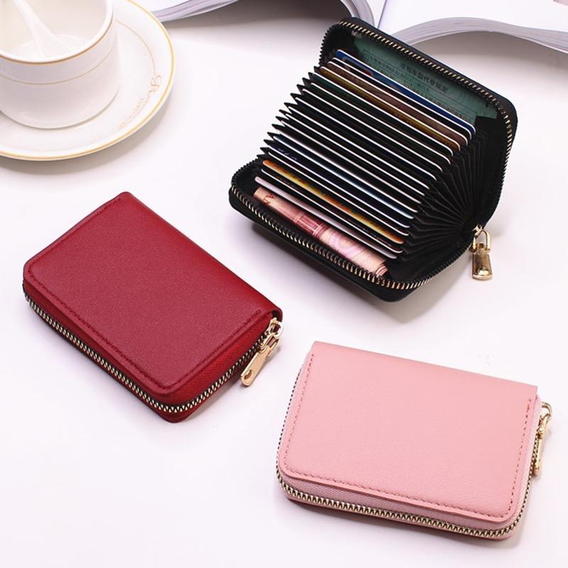 FreeHummingbird #  PU Function 24 Bits Card Case Business Card Holder Men Women Credit Passport Card Bag ID Passport Card Wallet 7