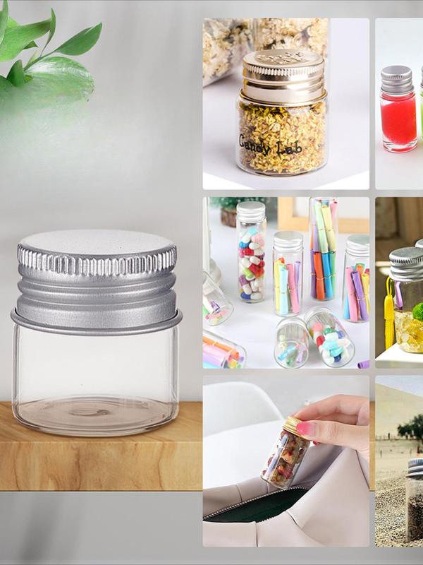Glass Empty Cosmetic Container, Glass Storage Bottles for Jewelry Making Display 3