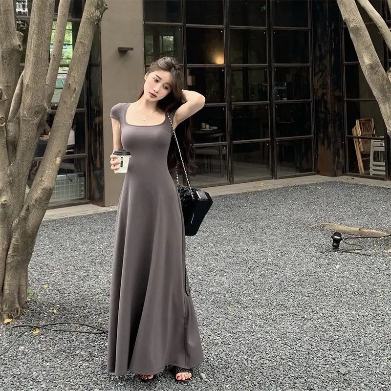 Đầm Body Nữ Tay Ngắn Cổ Vuông, Đầm Nữ Dáng Dài Diamond Dress ( có bigsize) | BigBuy360 - bigbuy360.vn