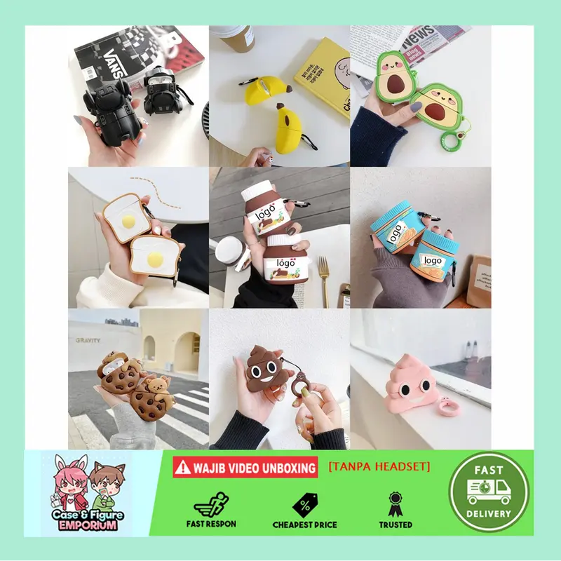 Case Pods Gen 1 2 3 Pro inpods i12 i13 Karakter 3D Lucu Cover Silicone G15 0