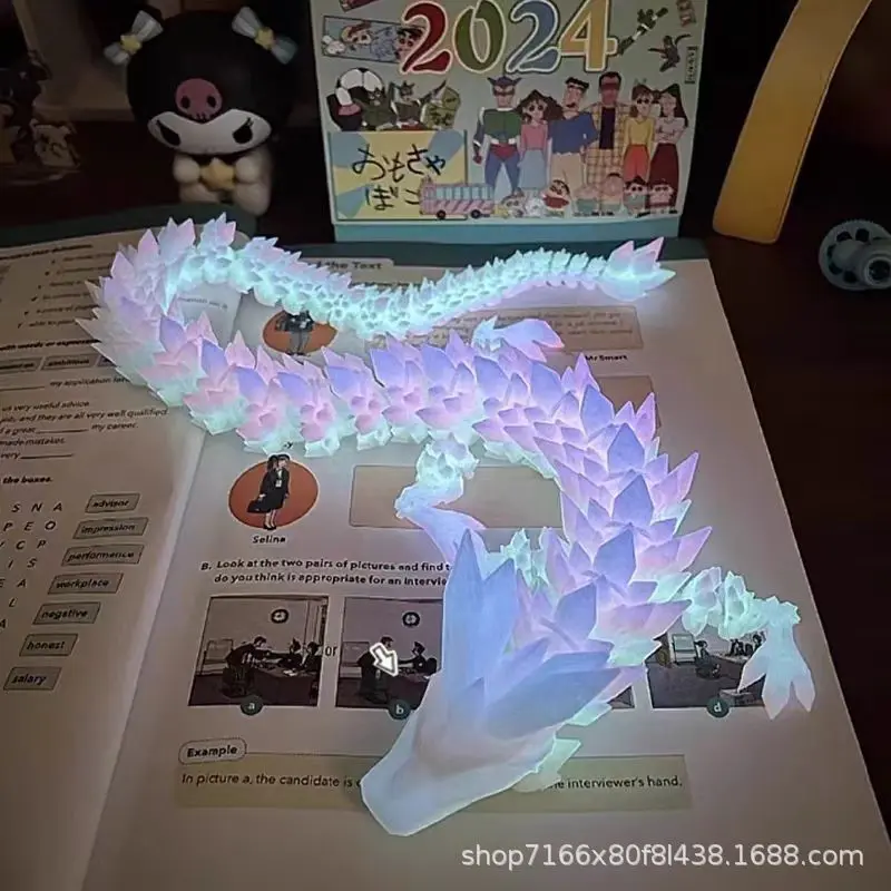 Rồng Pha Lê In 3D, Phát Sáng Trong Bóng Tối, Mô Hình Như Thật, Tượng Nhỏ Động Vật, Đồ Chơi Hot Cho Thị Trường Ban Đêm, Giáo Dục, Người Nổi Tiếng Trên Internet