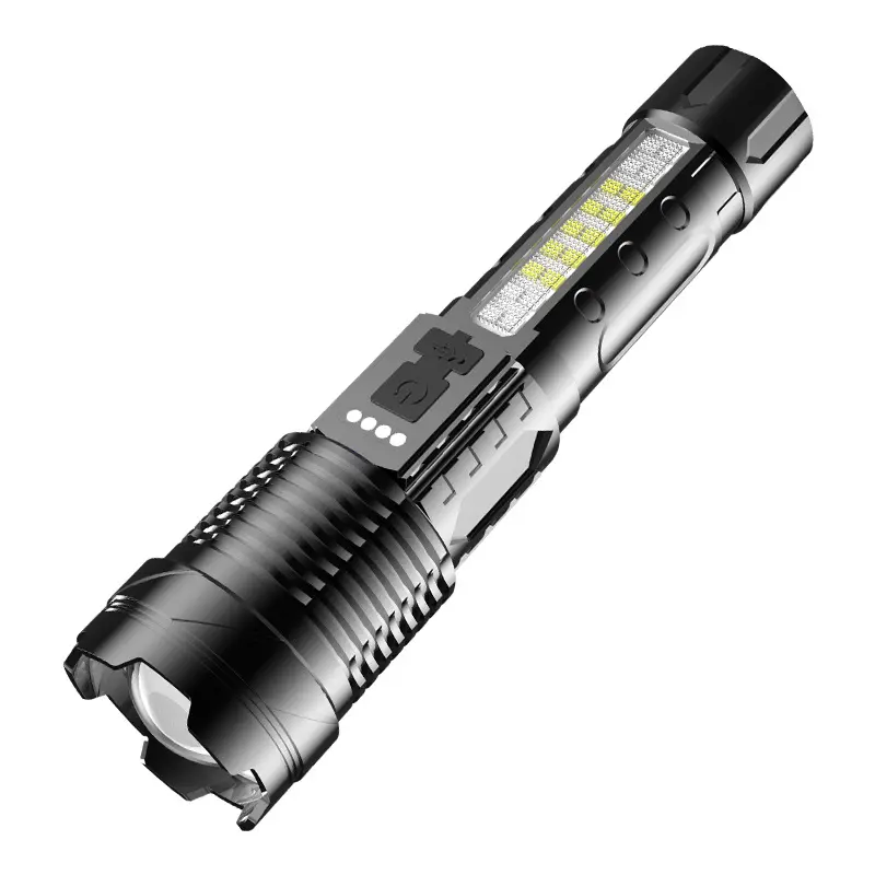 Đèn pin A76 siêu sáng chiếu xa 300m có Zoom xa gần, chống nước IPX4, pin trâu đèn pin A76 đèn pin thông minh đèn di động đèn pin  siêu sáng 8