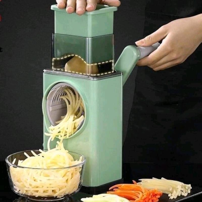 sản phẩm Máy bào sợi cắt lát củ quả đang dạng cheese grater thép không gỉ chống rỉ băm rau lợn nhựa bền dụng cụ nạo & dụng cụ cắt rotary ớt miếng thái nhiều lưỡi táo mèo head hasslinging slicer bộ 6