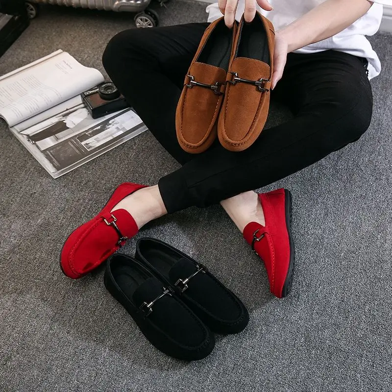 Giày Nam, INS, Phong Cách Hồng Kông, Giày Lười Siêu Phổ Biến Giày Lười Nam, Gommino, Phong Cách Hàn Quốc, Dễ Phối Đồ, Thích Hợp Cho Học Sinh, Giày Thường Ngày Cá Tính Shoes 3