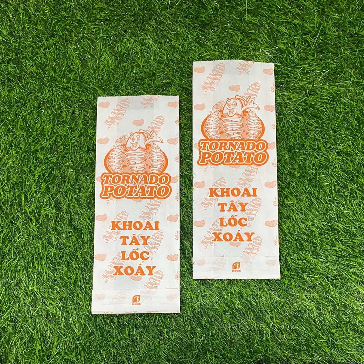 100 Túi đựng khoai tây lốc xoáy giấy kraf